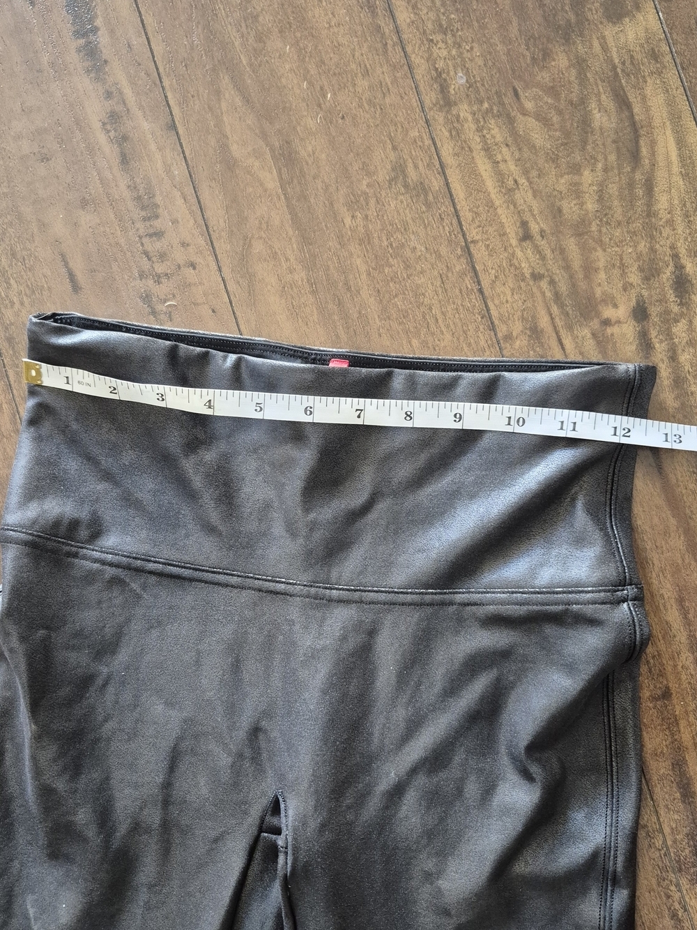 Spanx Faux Leather High-Waist Leggings in Charcoal - Picture 3 of 5